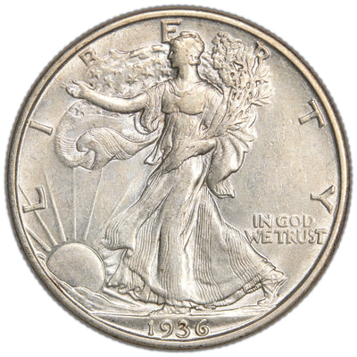 SOLD United States 1936-D 50 Cents Walking Liberty Half Dollar Silver Coin - AU