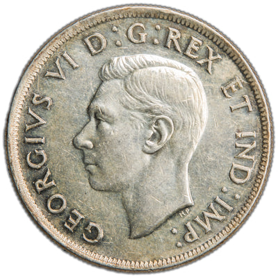 Canada 1945 $1 Silver Dollar Coin - About AU