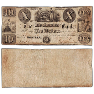 SOLD The Mechanics Bank 1837 $10 Note #435-10-06 - Circulated