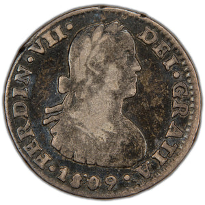 Mexico 1809 Mo TH One Real Silver Coin