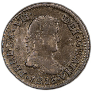 Mexico 1815 Mo JJ Half Real Silver Coin