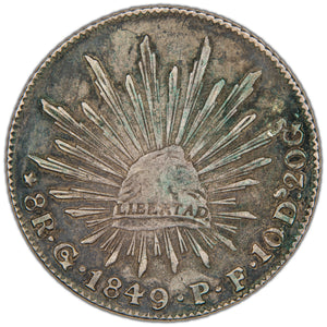 SOLD Mexico 1849 Go PF 8 Reales Silver Coin