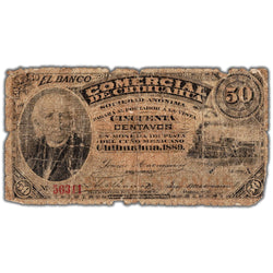 Mexico Banco Comercial de Chihuahua 1889 50 Centavos Note P #S125a - Filler