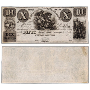 New Castle District Loan Company 1836 $10 Note #525-10-08R - EF/AU (corner tip)