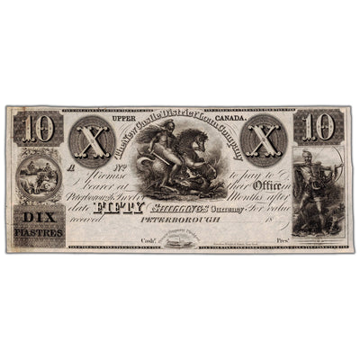 New Castle District Loan Company 1836 $10 Note #525-10-08R - EF/AU (corner tip)