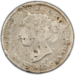 Newfoundland 1876-H 5 Cents Silver Coin - Filler