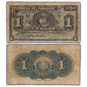 Paraguay 1903 1 Peso Note P #106b - Circulated