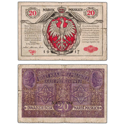 Poland 1917 20 Marek Note P #4 - Minor Tears/Holes
