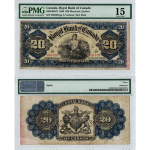 Royal Bank of Canada 1909 $20 Chartered Note #630-10-04-22 - PMG F-15