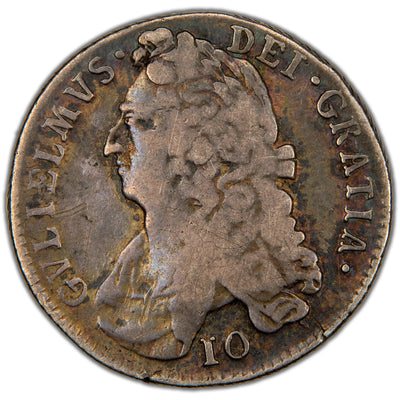 Scotland 1695 William II 10 Shillings Silver Coin SCBC 5687 4.52g