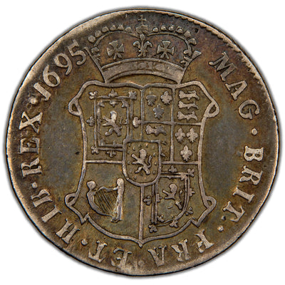 Scotland 1695 William II 10 Shillings Silver Coin SCBC 5687 4.52g