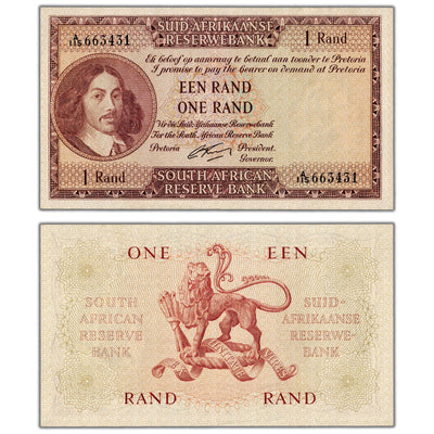 South Africa ND (1961-65) 1 One Rand Note P #103b - AU
