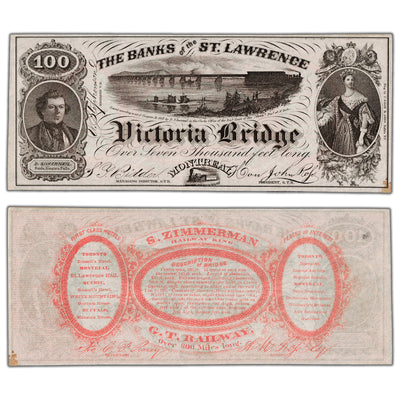 The Bank of the St. Lawrence ND 100 Views Note