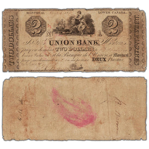 The Union Bank 1838 $2 Note #725-10-04 - Circulated