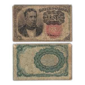 United States 1874 10 Cents Fractional Note - Circulated