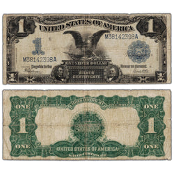 United States 1899 $1 "Black Eagle" Silver Certificate Note - Circulated