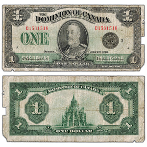 $1 1923 Dominion of Canada Note Black Seal Series D DC-25n - Filler