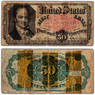 United States 1875 50 Cents Note Fractional Currency - Filler (taped)