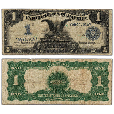 United States 1899 $1 "Black Eagle" Silver Certificate Note - Circulated