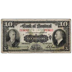 Bank of Montreal 1938 $10 Chartered Note #505-62-04 - Minor Issues
