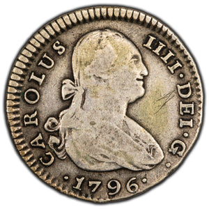 SOLD Spain 1796 SCN 1 One Real Silver Coin KM #429.2