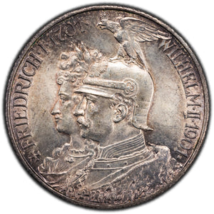 SOLD Germany 1901 2 Mark Silver Coin - UNC+