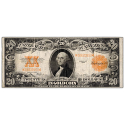 United States 1922 $20 Gold Certificate Note - Circulated