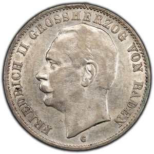 SOLD Germany Baden 1912-G 3 Mark Silver Coin KM #280