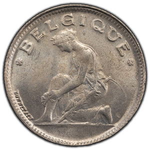 SOLD Belgium 1922 French Text 1 One Franc Coin KM #89