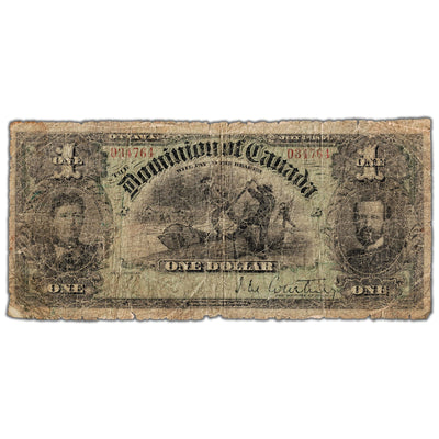 SOLD $1 1897 Dominion of Canada Note DC-12 - Filler