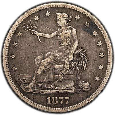 SOLD United States 1877-S $1 Trade Dollar Silver Coin - Light Rim Hits