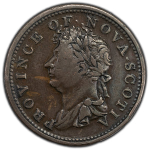 SOLD Nova Scotia 1823 1/2 Half Penny Token NS-1B1