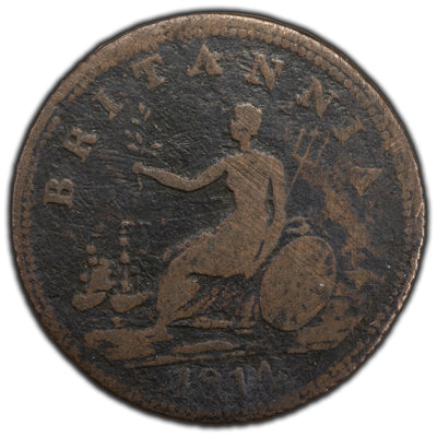 Nova Scotia 1814 Captain Broke 1/2 Half Penny Token NS-7B4