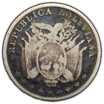 Bolivia 1892 5 Centavos Coin KM #171