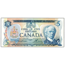 SOLD $5 1979 Bank of Canada Note Lawson-Bouey BC-53a - AU/UNC