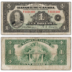 $1 1935 Banque du Canada Note French Text BC-2 - VG