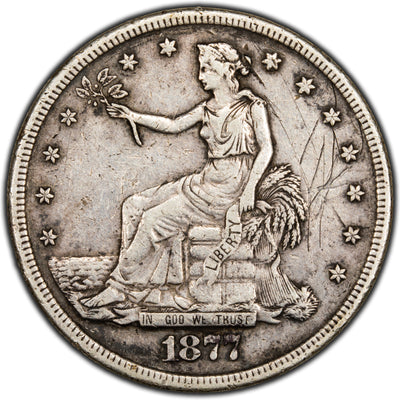SOLD United States 1877-S $1 Trade Dollar Silver Coin - Scratched