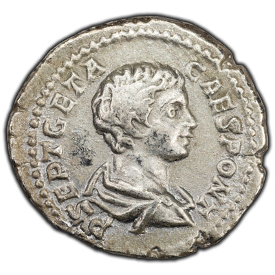 SOLD Ancient Rome AD 203 Geta Denarius Silver Coin RIC #9a - Cleaned