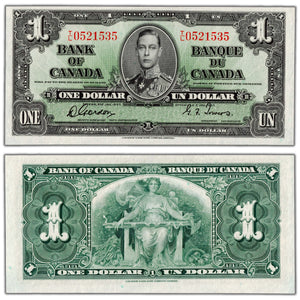 $1 1937 Bank of Canada Note Gordon-Towers T/L Prefix BC-21c - Choice UNC