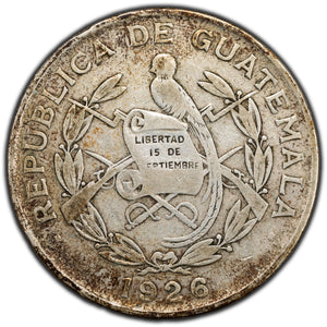 SOLD Guatemala 1926 1/4 Quetzal Silver Coin KM #243.1