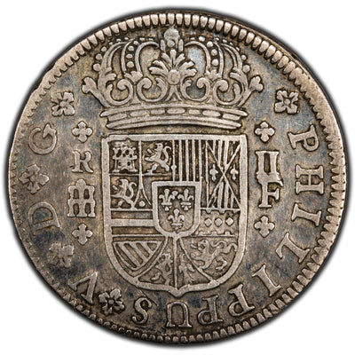 SOLD Spain 1721-F 2 Two Reales Silver Coin Segovia