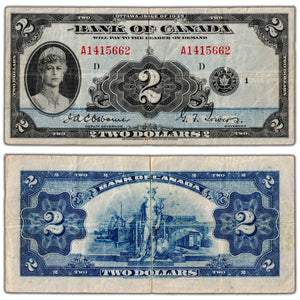 $2 1935 Bank of Canada Note English Text BC-3 - VF