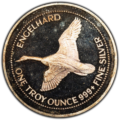 SOLD Engelhard The Canadian Prospector 1oz .999 Fine Silver Round Proof - Handled