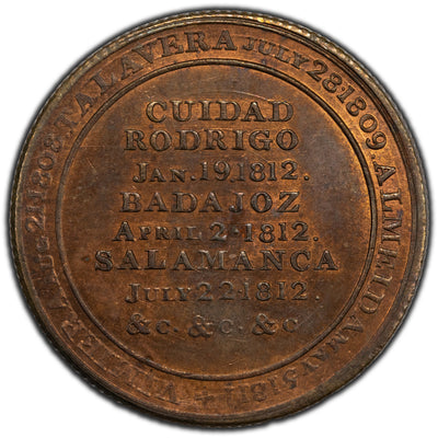 SOLD Canada 1814 Wellington Token WE-11A3 Br. 987 - UNC