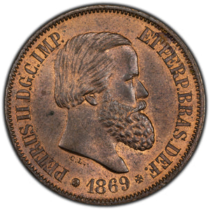 SOLD Brazil 1869 20 Reis Coin - Nice Condition!