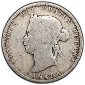 SOLD Canada 1883-H 25 Cents Quarter Silver Coin