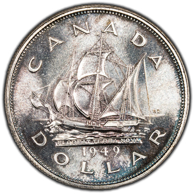 SOLD Canada 1949 $1 Silver Dollar Coin - Mathew Ship - Choice UNC+