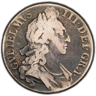SOLD Great Britain 1696 1 One Crown Silver Coin KM #486