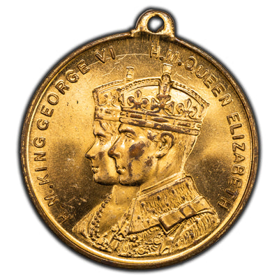 Great Britain 1937 Coronation Gilt Medallion