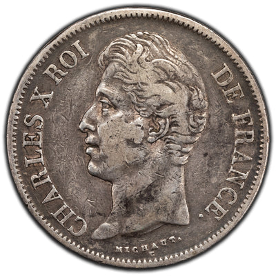 SOLD France 1828-W 5 Francs Silver Coin KM #728